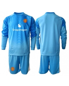 Manchester United Portiere Maglia Gara Casa Repliche 2025-26 Bambino Maniche Lunghe